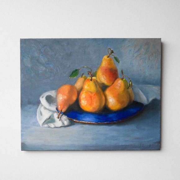 "Pears" oil painting, 24"x 30" , still life - Picture 1 of 4